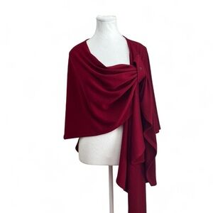 Elegant Red Shawl Wrap